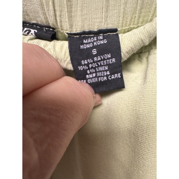 Lavie Boheme Lounge Travel 2p set Women's Medium Green Butterfly Embroidered Y2K - Picture 10 of 11